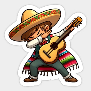 Dabbing through Cinco de Mayo Sticker